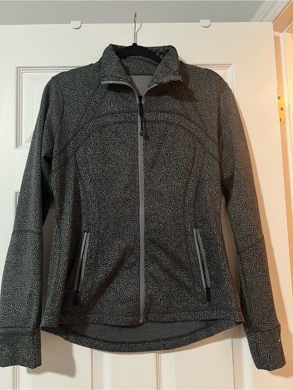 lululemon athletica Black Speckled Full-Zip Define Jacket size 12